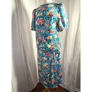 Vintage 2 Piece Tropical Skirt Suit Set - Size 12